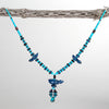Lapis Feathered Friend Necklace With Turquoise & Sugilite Beads