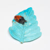 Ladybug On Turquoise Leaf