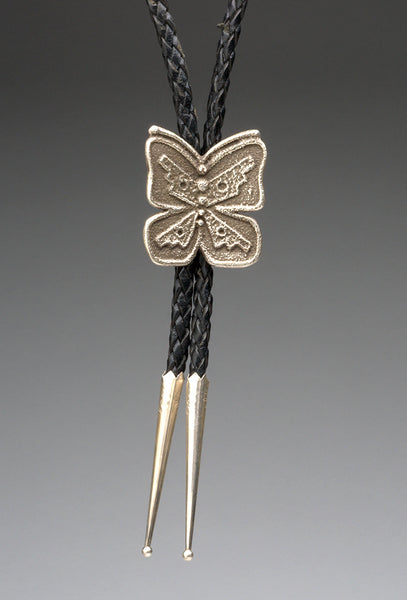 Tufa Cast Sterling Silver Butterfly Bolo Tie