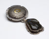 Reticulated Sterling Silver, 18K Gold & Carved Labradorite Pendant