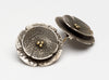 "Moon Blossom" Earrings Of Sterling Silver & 18K Gold