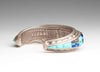 Zuni Sunface Cobble Inlay Cuff Bracelet