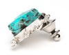 Carved Turquoise & Sterling Silver Badger Tie Tack