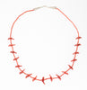 Flock Of Feathered Friends Red Coral Fetish Necklace