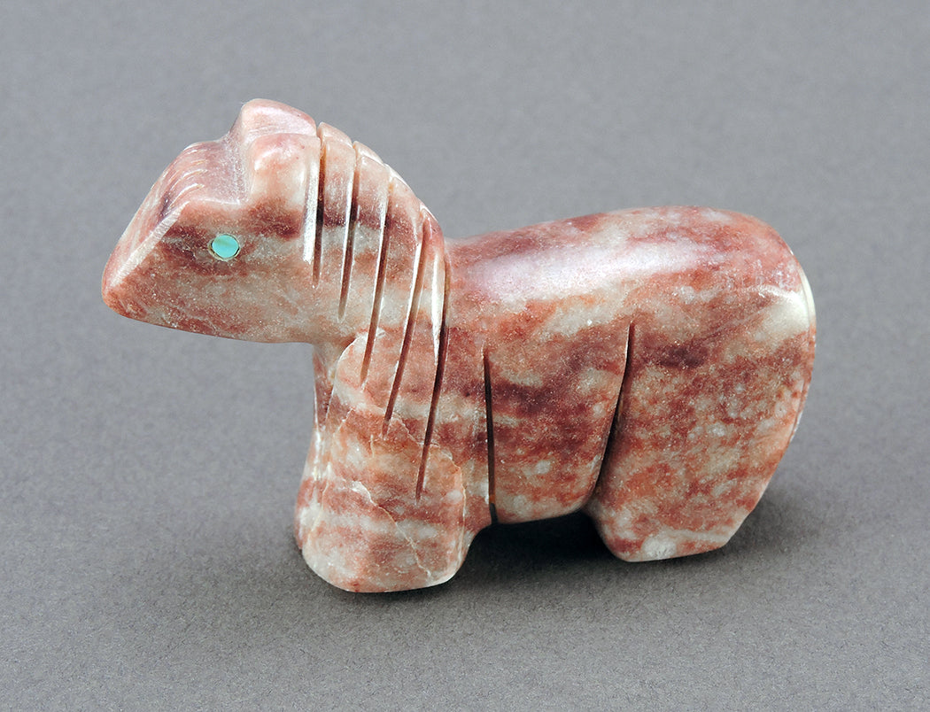 A Raspberry Alabaster Donkey