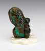 Chrysocolla Butterfly On Alabaster Flower Base