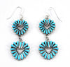 Sleeping Beauty Turquoise Double Heart Earrings