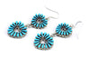 Sleeping Beauty Turquoise Double Heart Earrings