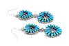 Sleeping Beauty Turquoise Double Heart Earrings