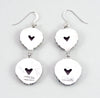 Sleeping Beauty Turquoise Double Heart Earrings