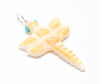 Reversible Gold Lip Shell Dragonfly Fetish Pendant