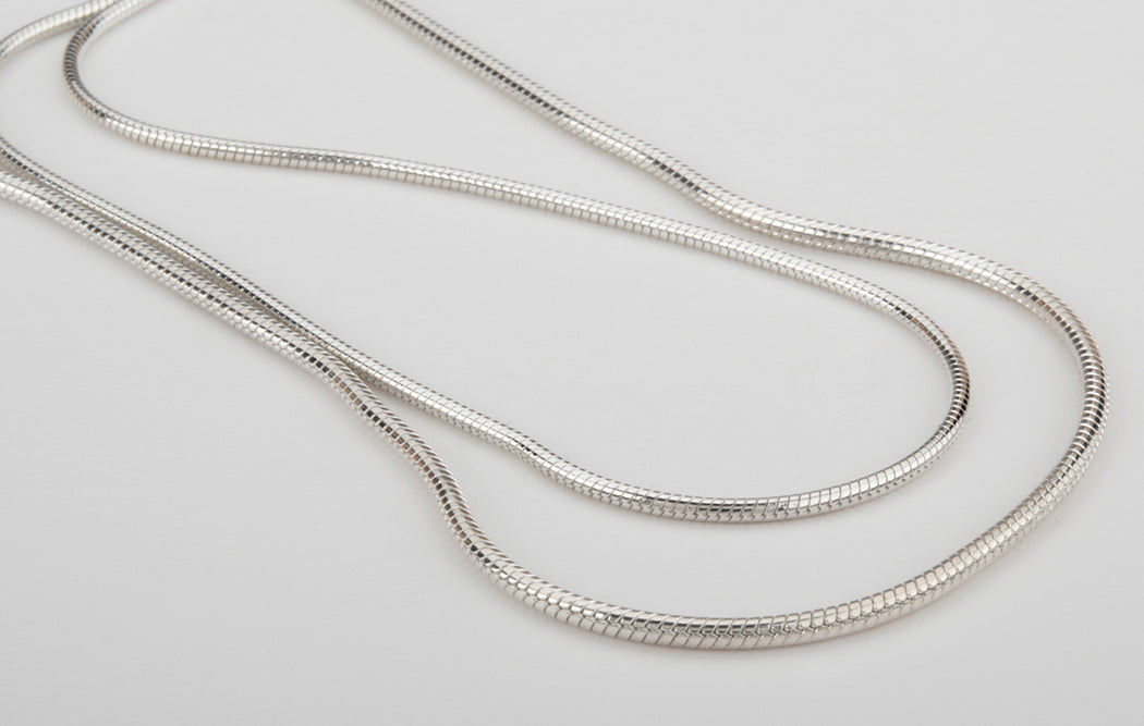 Sterling Silver Snake Chain Necklace | Midori Jewelry Co.