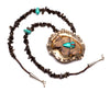Reversible Antler Bear Necklace With Smoky Quartz Beads