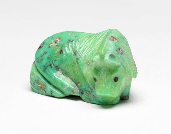 Mojave Green Turquoise Shetland Pony with Pyritic Matrix By Maxx Laate