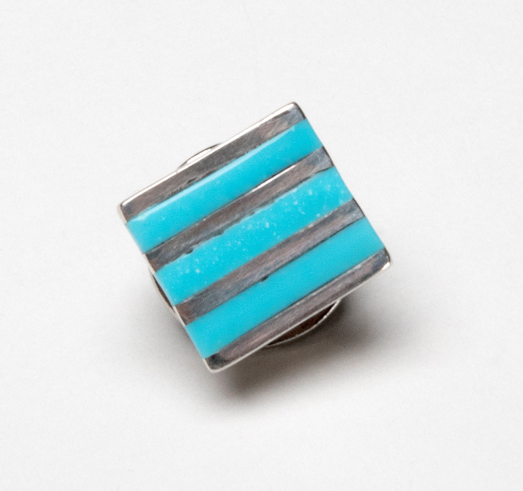 Sterling Silver & Sonoran Turquoise Tie Tack