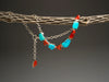 Natural Red Coral, Old Morenci & Kingman Turquoise Necklace
