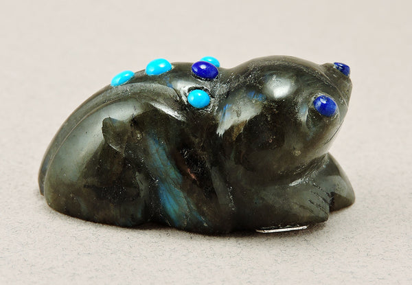Labradorite Amphibian With Turquoise & Lapis Accents